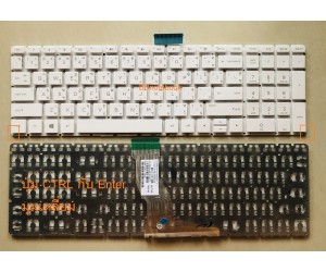HP Compaq Keyboard คีย์บอร์ด 15-BS 15-AK 15-AB 15-AU 15-CB 15-BS 15-CD 15-CS SERIES ภาษาไทย อังกฤษ (ปุ่ม CTRL กับ Enter มุมเหลี่ยม)